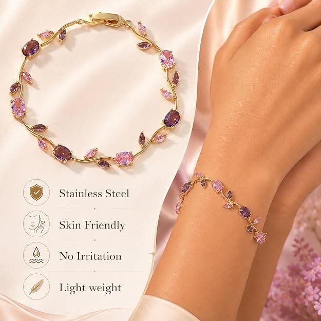 Shining Diva Fashion Tulip Bracelet for Women - Image 2