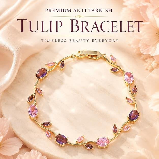 Shining Diva Fashion Tulip Bracelet for Women - Image 3